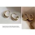 thumbnail image 4 of WREESH Personality, Smooth, Cool, Windy Earring Temperament, Fashion, Light Luxury, Design, Small Earrings For Women, 4 of 5