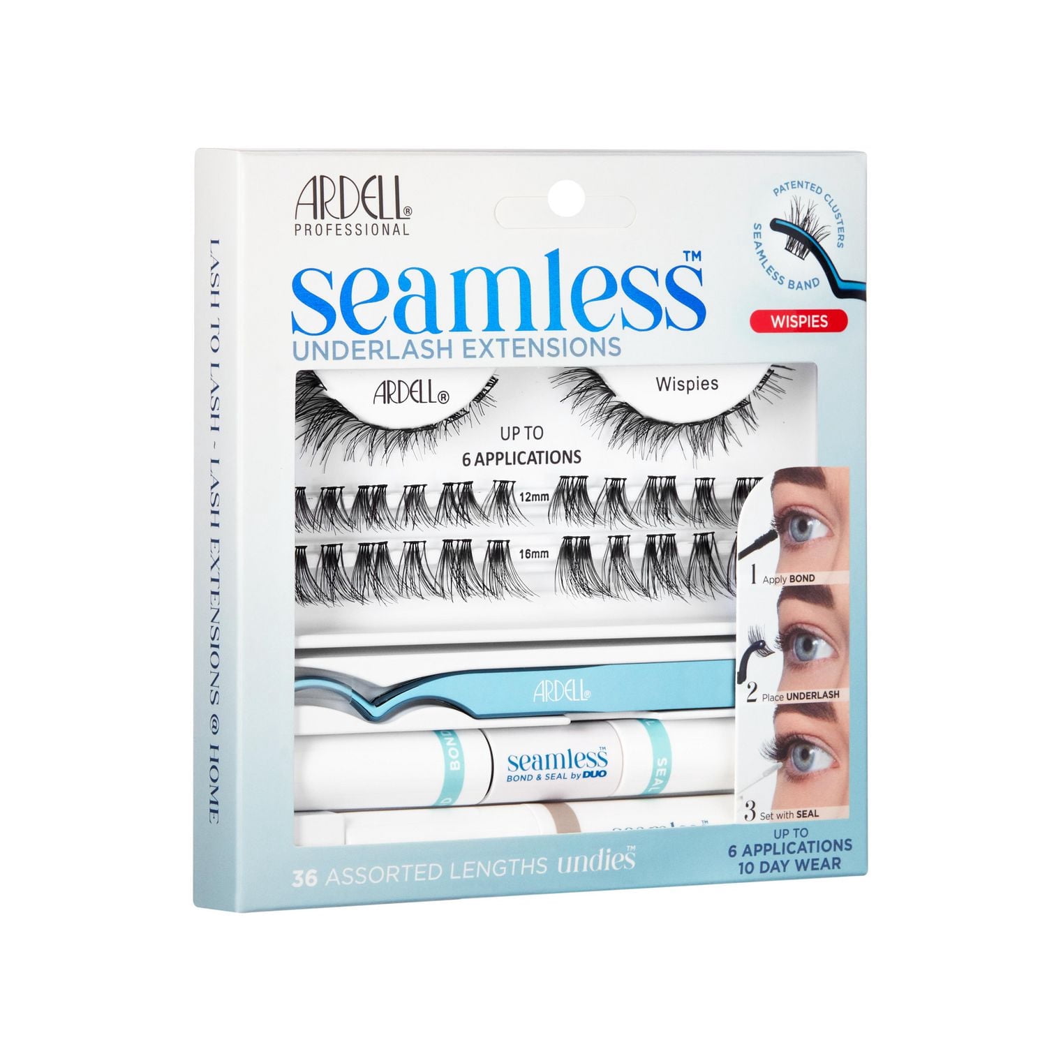 Ardell - Seamless Extension Wispies Kit - 36 Assorted Lenghts Undies