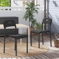 thumbnail image 3 of Modern Stackable Dining Chairs, Waterproof Plastic Seat with Ergonomic Back, Metal Legs, Easy Assembly, Space-Saving Kitchen Chairs for Dining Room, Indoor Outdoor Use, 45.5x40x76.5cm, 3 of 7