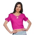 thumbnail image 3 of Moomaya Printed Two Piece Flared Skirt And Crop Top Rayon Ethnic Set For Girls, 3 of 6