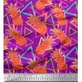 thumbnail image 1 of Soimoi Silk Fabric Triangle & Pine Fruits Print Sewing Fabric Yard 42 Inch Wide, 1 of 5