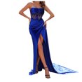 thumbnail image 1 of EQWLJWE Robes d'Été pour Femmes 2023 Robe Unie Coréenne en Velours Soutien-Gorge Aguichant Robe de Soirée Robe Longue Liquidation Robes pour Femmes, 1 of 9