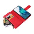 thumbnail image 4 of Case for Samsung Galaxy S20 FE 5G/4G Cover Zipper Pocket Wallet Case Magnetic Protective - Red, 4 of 5