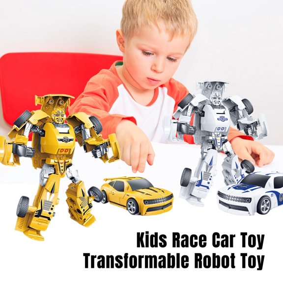 Kids Transform Robot Car Toy Inertial Drive Transforming Vehicle Model Deformation Car Action Figure Toy Toddlers Boys Girls Birthday Gift