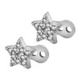 thumbnail image 1 of KLKCMS 2 Pcs Hauts d'Ancrage Dermique et Base en Acier Titane Bijoux de Perçage Étoile/, 1 of 9