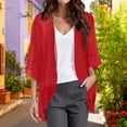 thumbnail image 2 of 2025 Cardigan Long Élégant Uni pour Femmes à Manches Bouffantes, Cardigan en Chiffon Ample Sans Manches pour Femmes, Léger, Couvre-Maillot, Blouse Décontractée, Chandails d'Été pour Femmes, Ouvert à l'Avant, 2 of 4