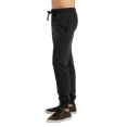thumbnail image 3 of Men‘s Open Bottom Terry Sweatpants  Elastic Drawstring Waistband  Charcoal Grey S,black(joggers),L, 3 of 4