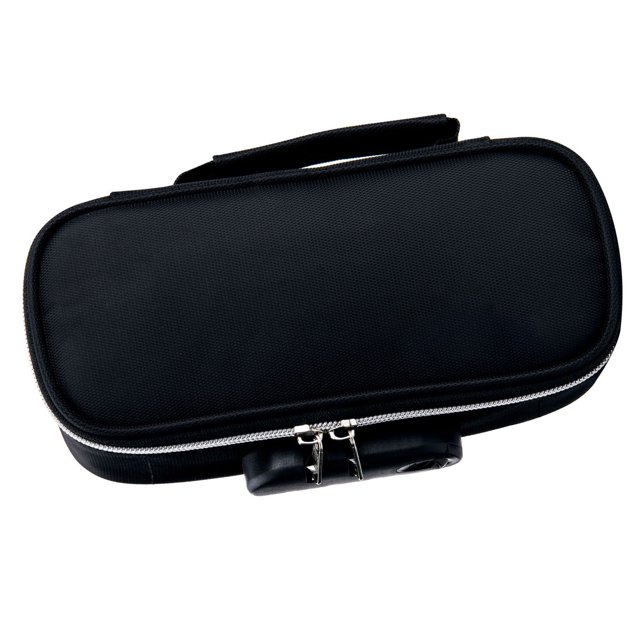 Trousse à Crayons Verrouillable en Toile, Verrouillage Sécurisé, Rangement Spacieux, Design Minimaliste avec Poignée Pratique pour Élèves du Secondaire