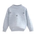 thumbnail image 2 of Tranfacy Chandails en Tricot pour Filles Tendance 3-12 Ans Chandail Uni à Manches Longues Col Rond Hauts en Tricot Mode Décontractée, 2 of 3