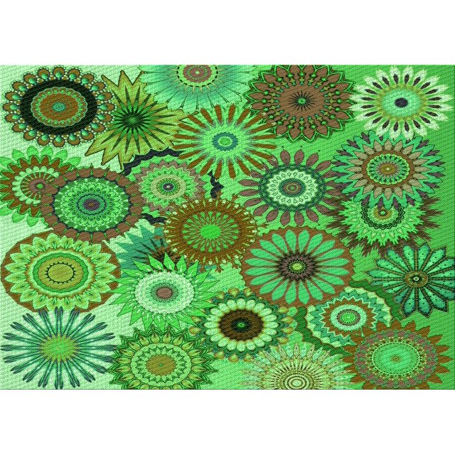 Ahgly Tapis Rectangulaire Lavable en Machine, Algues Vertes, 6 Pieds x 9 Pieds