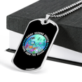 thumbnail image 3 of Camper Collier Poisson Océan Natation Collier Acier Inoxydable Ou 18k or Chien Tag 24" Chaîne, 3 of 8