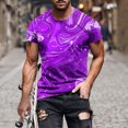 thumbnail image 2 of Birdeem Chemises pour Hommes Mode Hommes Confortables Imprimés Manches Courtes Col Rond Blouses Chemises, 2 of 12