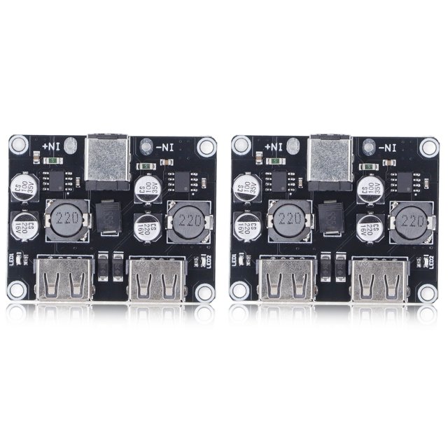 2PCS DC Buck Carte Convertisseur de Tension Module d'Alimentation à Charge Rapide à 2 Voies 6 32v