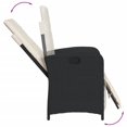 thumbnail image 5 of vidaXL Chaise de Jardin Inclinable avec Repose-Pieds en Rotin Poly Noir, 5 of 5