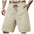 thumbnail image 1 of Styesk Mens Shorts Men Leisure Fashion Solid Color Loose And Comfortable Motion Straight-leg Work Clothes Shorts, 1 of 6