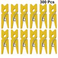 thumbnail image 2 of 300PCS Mini Petit Clip Polyvalent Clips en Bois Photo Photos Pinces Titulaire (Jaune), 2 of 9