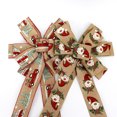 thumbnail image 3 of Riforla Christmas Bow Berry Snowflake Printed Ribbon Christmas Tree Decoration Handmade Like Bow Hangs E 32x27 cm, 3 of 8