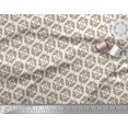 thumbnail image 3 of Soimoi polyester Crepe Fabric Ogee Damask Fabric Prints By Yard 42 Inch Wide, 3 of 5