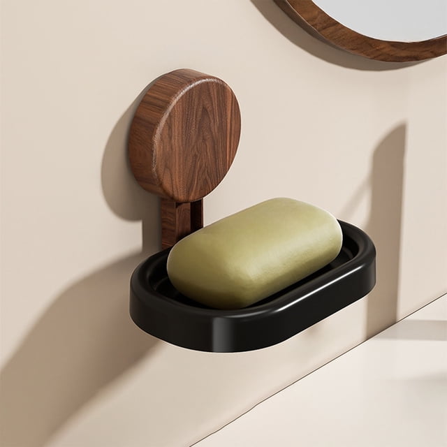 PRETXORVE Soap Household Bathroom Suction Cup Wall Mounted Non Perforated Soap Drainage Bathroom Storage Rack