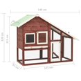 thumbnail image 4 of vidaXL Rabbit Hutch Mocha and White 140x63x120 cm Solid Firwood, 4 of 5