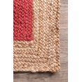 thumbnail image 3 of Indian Handmade Braided Inner Red Natural Jute Area Rug, Home Décor Rug, Jute Rug for Bedroom, Dining Room, living room, Doormat Rug Size - 9' x 12' Oval (270 cm x 360 cm), 3 of 4