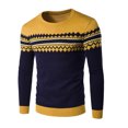 thumbnail image 1 of IROINNID Chandail à Col Rond pour Hommes Manches Longues Mi-Long Rayures Chandail de Loisirs Chandail d'Hiver, 1 of 4