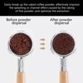 thumbnail image 4 of Oleegame 2PC Espressos Coffee Stirrer Professionals Espressos Stirring Distribution Tool Coffee Powder Hand Tampers Distributor Stainless Steel Needle Natural Wood Handle And Stand, 4 of 7