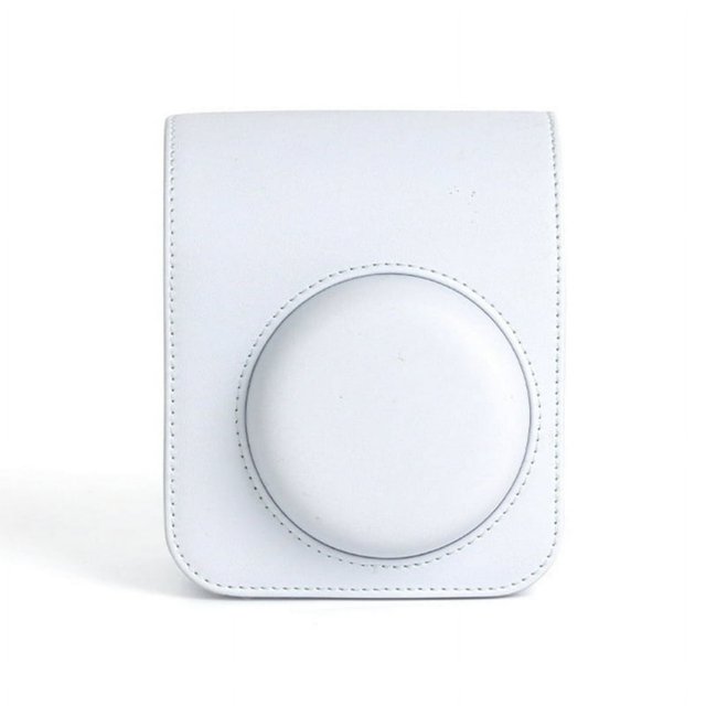 For Instax Mini 12 Camera Case Travelling Bag PU Leather Soft Shoulder Bag,jasminewhite