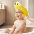 thumbnail image 4 of HLONK Bonnet de Douche pour Bébé en Silicone Sécuritaire, Bonnet de Bain, Visière Souple, Forme de Dessin Animé, Sangle Ajustable, Bonnet de Shampooing Imperméable, 4 of 8