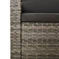 thumbnail image 5 of vidaXL 3 Piece Garden Lounge Set with Cushions Grey Poly Rattan, 5 of 5