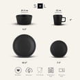 thumbnail image 2 of Stone Lain Celina Stoneware 16 Piece Dinnerware Set, Service for 4, Black Matte, 2 of 9