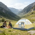 thumbnail image 1 of EGNMCR Camping et Randonnée Tente de Camping Automatique à Déploiement Instantané pour 3-4 Personnes Tente Portable Instantanée Imperméable avec Sac de Rangement Tente Légère de Randonnée pour Plein Air Plage Pique-Nique Tente en Polyester, 1 of 6