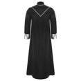 thumbnail image 2 of iiniim Homme Moine Médiéval Renaissance Prêtre Longue Robe Église Culte Halloween Fête Cosplay Costume Noir P, 2 of 4