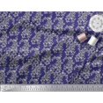 thumbnail image 2 of Soimoi Moss Georgette Fabric Leaves & Floral Block Decor Fabric Printed Yard 42 Inch Wide, 2 of 3