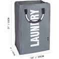 thumbnail image 2 of Single Laundry Bag, Large Foldable Laundry Basket, Collapisable Laundry Hamper, Folding Washing Storage Bin, (Dark Grey), 2 of 8