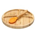 thumbnail image 1 of Baby Bamboo Silicone Feeding Plates + Spoon Set/Bowl Plate + Spoons Tableware, 1 of 6