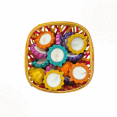 thumbnail image 3 of DWEEP SARA Handcrafted Decorative Diya Set Diwali Gift – 10 Colorful Gift Basket, Pack of 4, 3 of 3