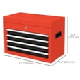 thumbnail image 3 of DURHAND 4-Drawer Tool Box Lockable Steel Tool Chest with Latch and Keys, 3 of 9