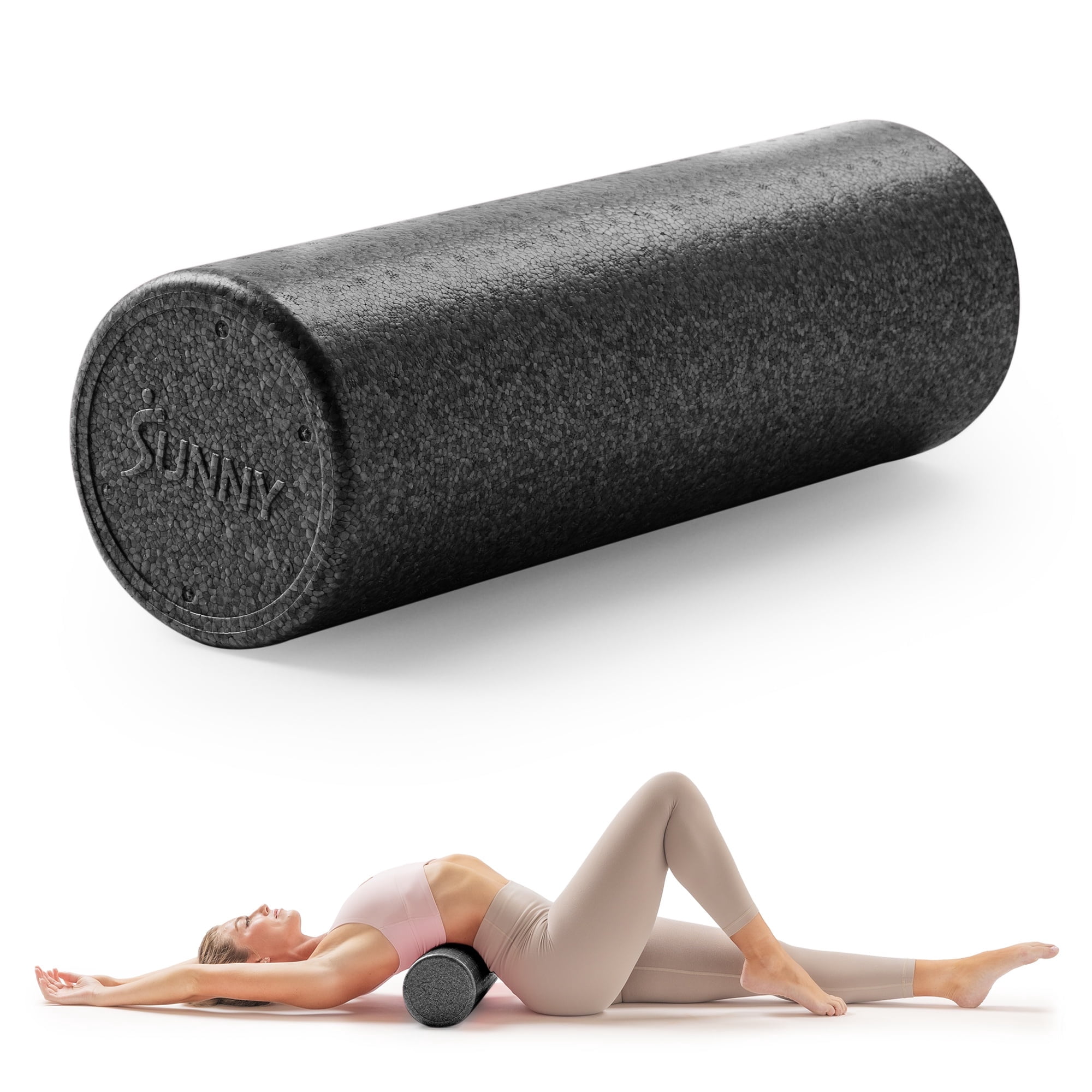 Rouleau en mousse de yoga Sunny Health & Fitness 12" (Noir)