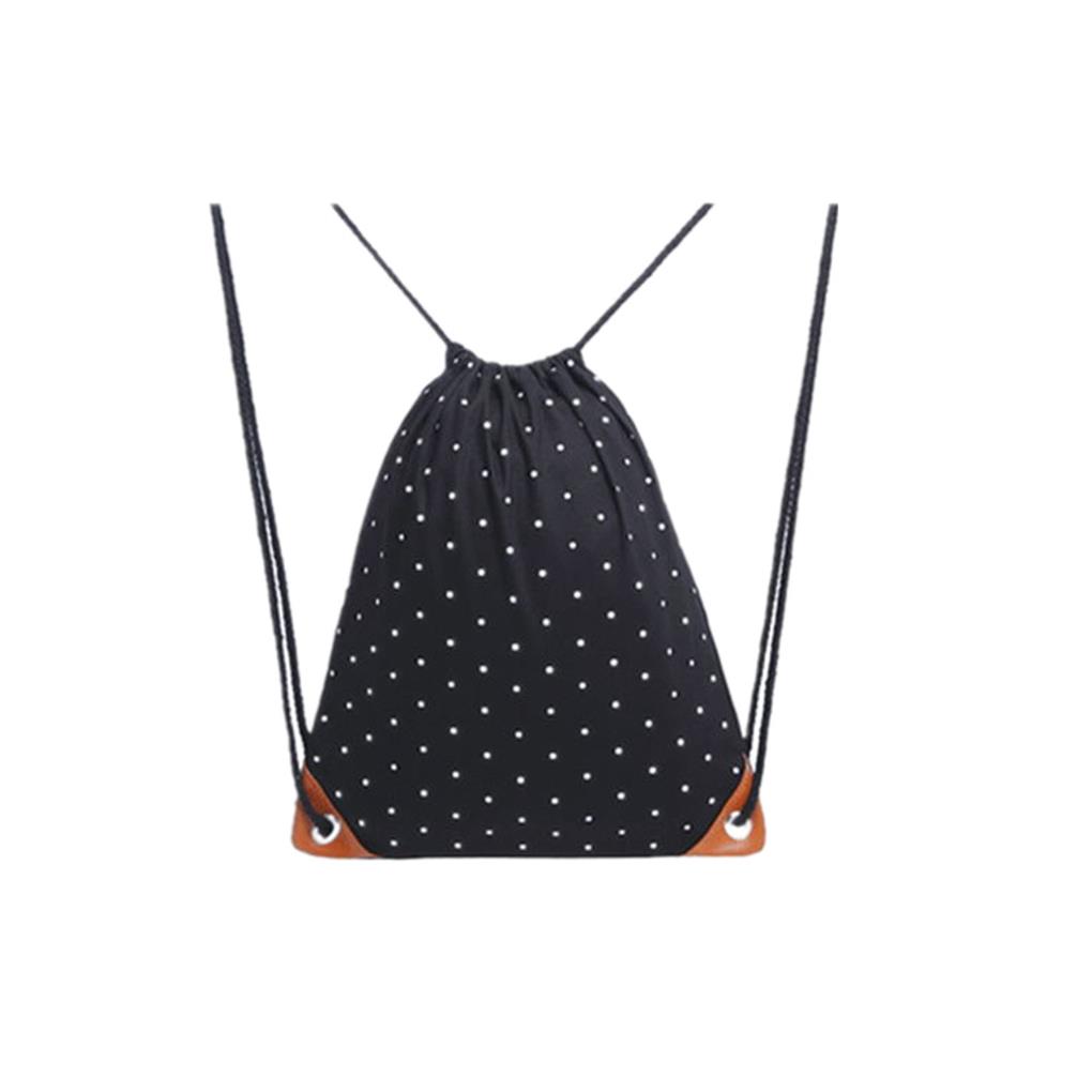 yingyy Sac à Dos Léger en Toile à Pois Ronds avec Cordon de Serrage Sac de Sport