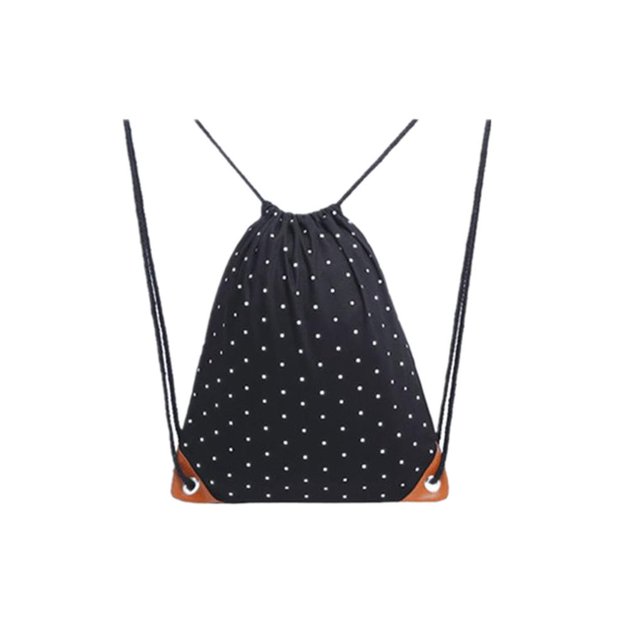 yingyy Sac à Dos Léger en Toile à Pois Ronds avec Cordon de Serrage Sac de Sport