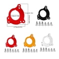 thumbnail image 4 of Maoww Bike Adapter Plate Chain Guide Aluminum Alloy Conversion Replacement Parts Biking Portable Repairing Accessory Silver 1Set, 4 of 6