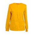 thumbnail image 1 of Womens Scrub Jacket Workwear Snap Front Warm-up Scrubs Jacket, 1 of 4