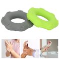 thumbnail image 4 of Anneau de Force Grise, Anneau d'Exercice Vert Skin Friendly 2pcs Silicone Squeezer Portable 40lbs Élastique pour la Formation de Réadaptation des Doigts, 4 of 8