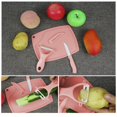 thumbnail image 4 of Oleegame 2PC Vegetable Peeler Stainless Steel Ceramic Set With Fruit Vegetable Peeler Knife Mini Cutting Board Colorful Kitchen Tools 3PCS, 4 of 5