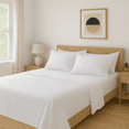 thumbnail image 1 of Comfy Bamboo World Series 4pc Microfiber Bedsheets Sheet Set, Twin Size Bed, White, 1 of 5