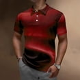 thumbnail image 3 of BOBOGOJP Polos pour Hommes Polo de Performance Évacuant l'Humidité (Rouge,3TG), 3 of 4