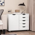thumbnail image 2 of Costway Commode à 5 Tiroirs, Rangement Roulant, Classeur Latéral avec Tablette Ajustable, 2 of 10