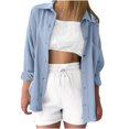 thumbnail image 2 of RXIRUCGD Chemise à Manches Longues pour Femme, Bleu Pâle, Taille : S, 2 of 4