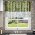 thumbnail image 2 of Sentmoon Kitchen Curtains Curtains for Living Room Floral Print Cafes Curtains Lace Edge Tiered Window Valance Shade Curtains for Kitchen and Bathroom Cafes, 2 of 7
